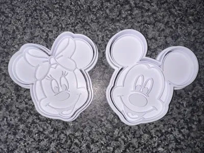 Molde Cortador Galletas Mickey & Minnie Mouse