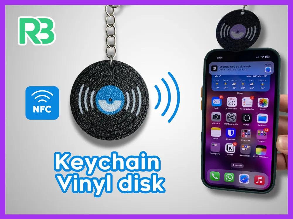 Llavero NFC Disco de Vinilo