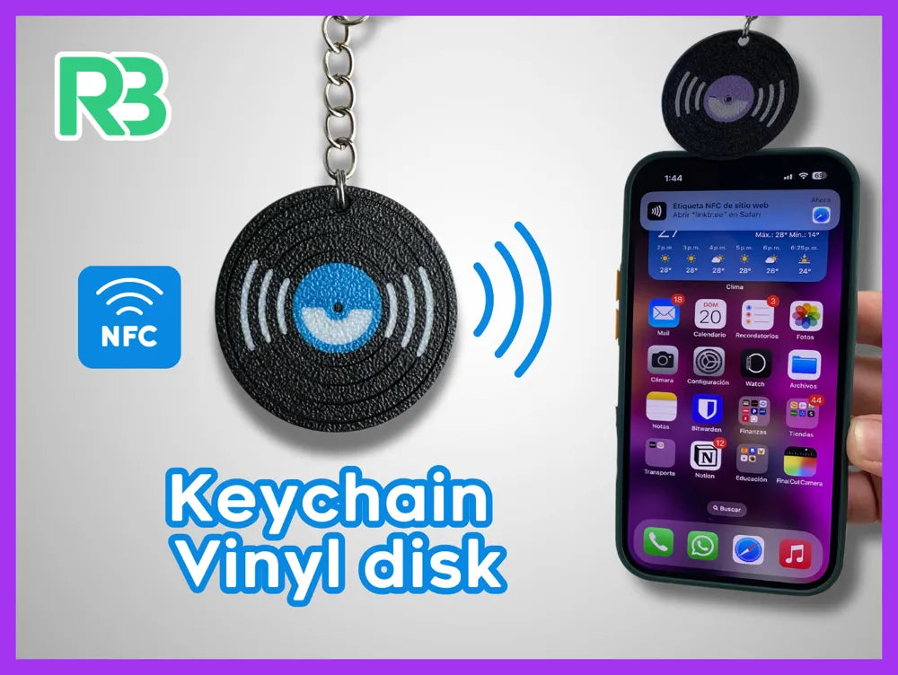 Llavero NFC Disco de Vinilo