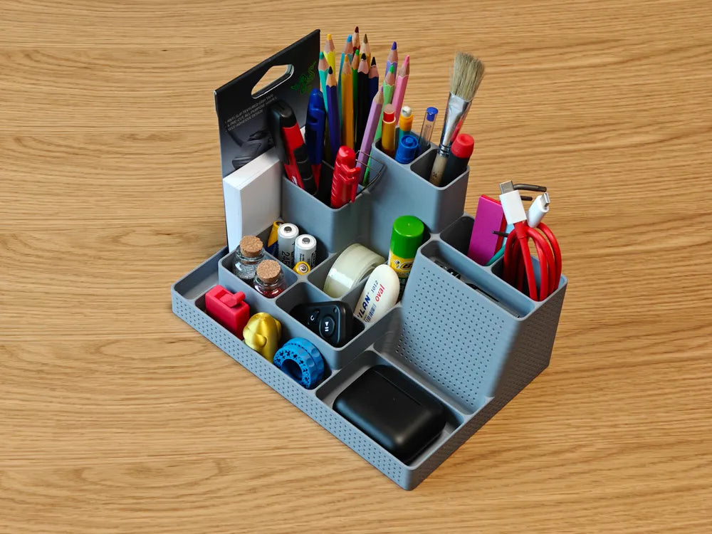 Organizador de escritorio con porta celular