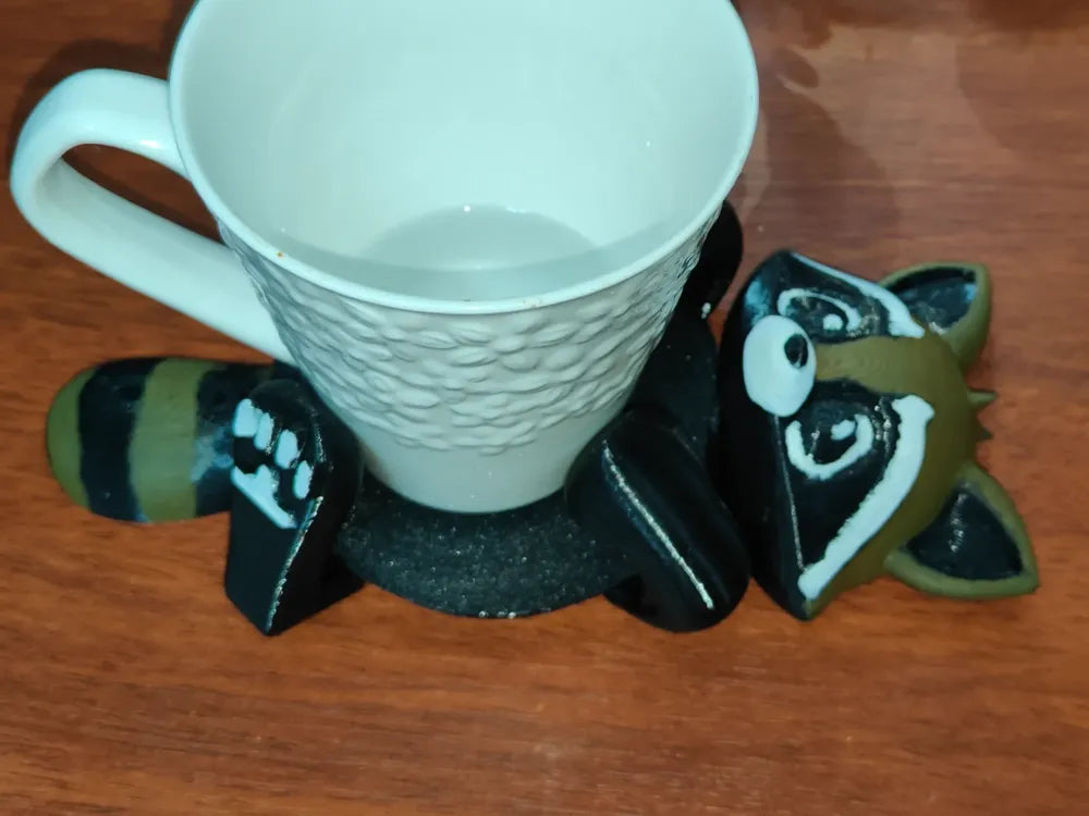 Posa vasos mapache articulado