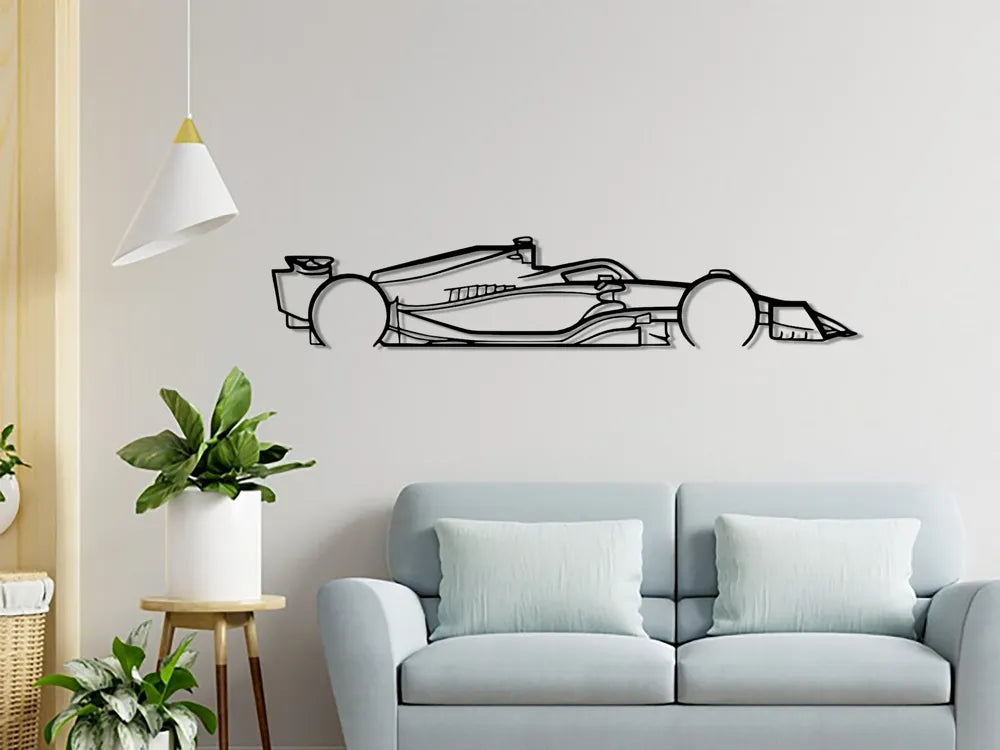 Arte de pared-Silueta de Fórmula 1