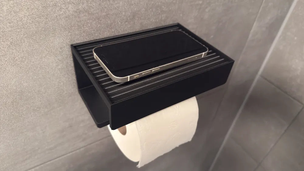 Porta Papel Higénico Con Estante Para Smartphone