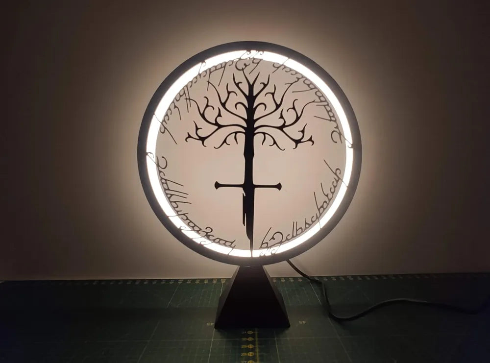 Lámpara de Anillo LED con Paneles Intercambiables