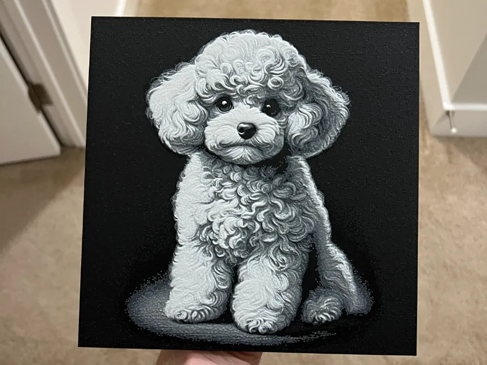 Cuadro de poodle