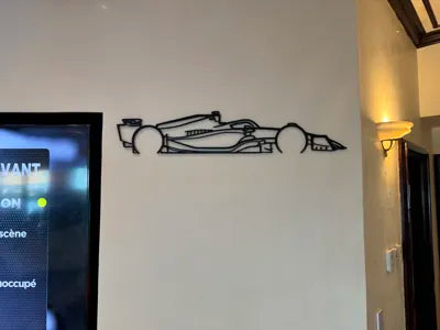 Arte de pared-Silueta de Fórmula 1